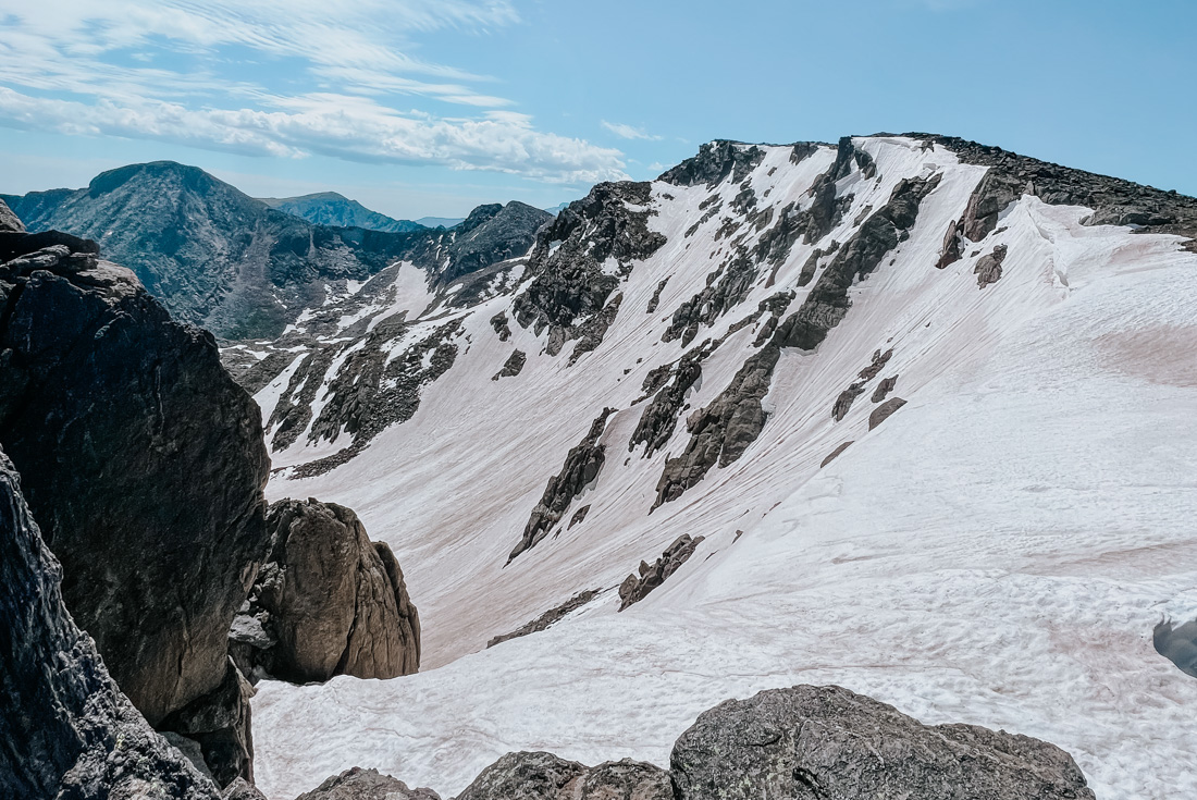 Mountain top view along the Ute Trail in Rocky Mountain National Park