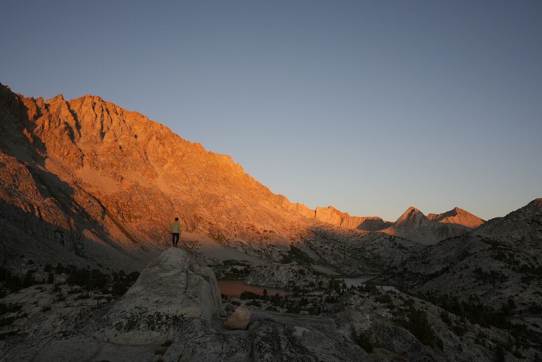Morning vistas you just can't beat on the John Muir Trail