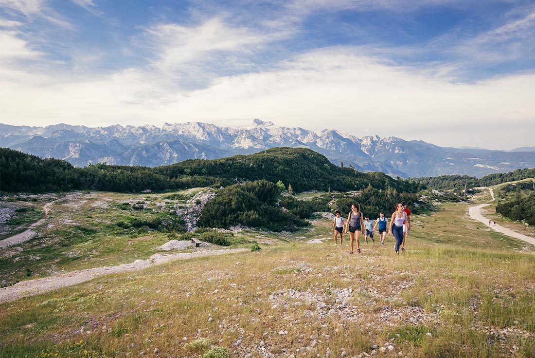 ZMPY - Group hike up Mount Vogel in Slovenia