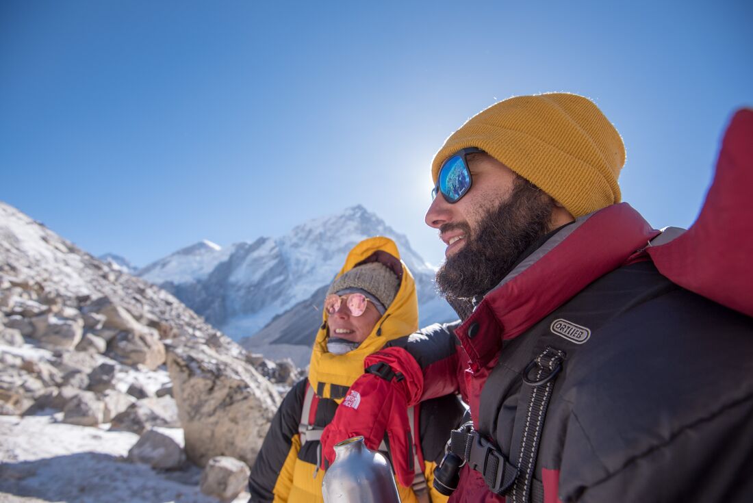 A moment shared on a chilly morning in the mountains of Nepal
