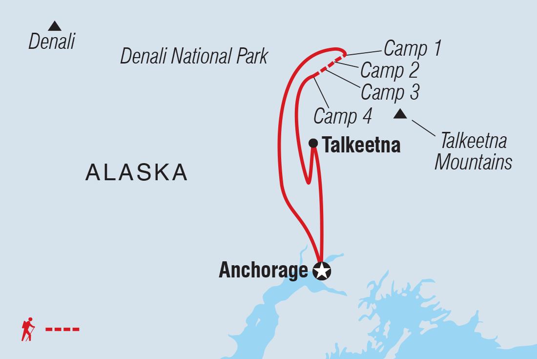 Map of Alaska Backpacking Adventure including United States Of America